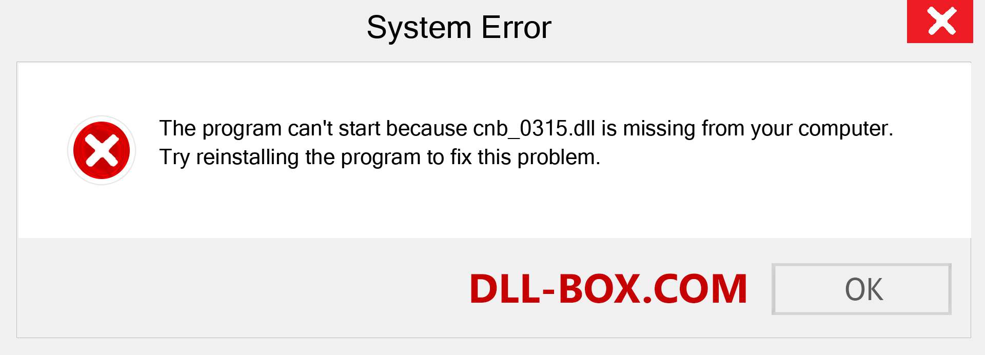  cnb_0315.dll file is missing?. Download for Windows 7, 8, 10 - Fix  cnb_0315 dll Missing Error on Windows, photos, images